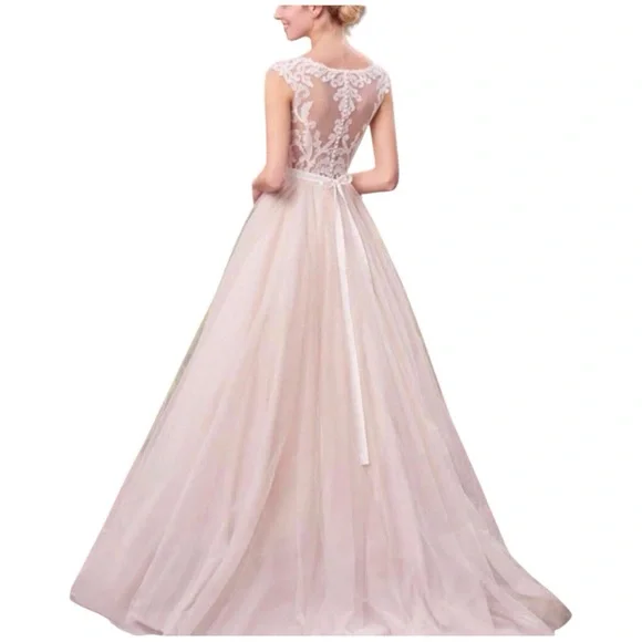 Rebecca Ingram Carrie Romantic Ballgown Wedding Dress NWOT 12 - Picture 2 of 7